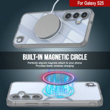 Load image into Gallery viewer, Estuche de carga inalámbrica magnético para Galaxy S25 [Serie de acrílico transparente] [Antideslizante] Para Galaxy S25 [Plata]
