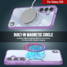 Load image into Gallery viewer, Estuche de carga inalámbrica magnética para Galaxy S25 [Serie de acrílico transparente] [Antideslizante] Para Galaxy S25 [Morado]
