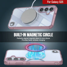 Load image into Gallery viewer, Estuche de carga inalámbrica magnética para Galaxy S25 [Serie de acrílico transparente] [Antideslizante] Para Galaxy S25 [Rosa]
