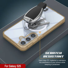 Load image into Gallery viewer, Estuche de carga inalámbrica magnético para Galaxy S25 [Serie de acrílico transparente] [Antideslizante] Para Galaxy S25 [Dorado]
