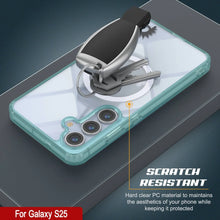 Load image into Gallery viewer, Estuche de carga inalámbrica magnética para Galaxy S25 [Serie de acrílico transparente] [Antideslizante] Para Galaxy S25 [Verde azulado]
