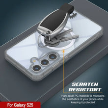 Load image into Gallery viewer, Estuche de carga inalámbrica magnético para Galaxy S25 [Serie de acrílico transparente] [Antideslizante] Para Galaxy S25 [Plata]
