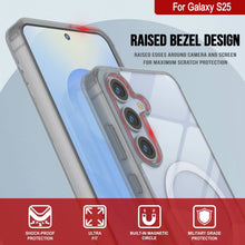 Load image into Gallery viewer, Estuche de carga inalámbrica magnético para Galaxy S25 [Serie de acrílico transparente] [Antideslizante] Para Galaxy S25 [Plata]
