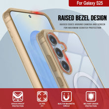 Load image into Gallery viewer, Estuche de carga inalámbrica magnético para Galaxy S25 [Serie de acrílico transparente] [Antideslizante] Para Galaxy S25 [Dorado]
