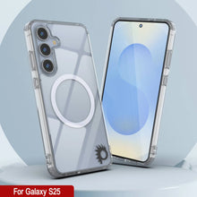 Load image into Gallery viewer, Estuche de carga inalámbrica magnética para Galaxy S25 [Serie de acrílico transparente] [Antideslizante] Para Galaxy S25 [Transparente]
