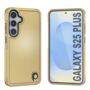 Funda PunkCase para Galaxy S25+ Plus, [Serie Spartan 2.0], transparente, resistente y duradera [amarilla]