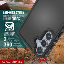 Cargar imagen en el visor de la galería, Funda PunkCase para Galaxy S25+ Plus, [Serie Spartan 2.0], transparente, resistente y duradera [negra]
