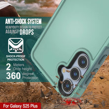 Load image into Gallery viewer, Funda PunkCase para Galaxy S25+ Plus, [Serie Spartan 2.0], transparente, resistente y duradera [azul verdoso]
