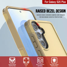 Cargar imagen en el visor de la galería, Funda PunkCase para Galaxy S25+ Plus, [Serie Spartan 2.0], transparente, resistente y duradera [amarilla]
