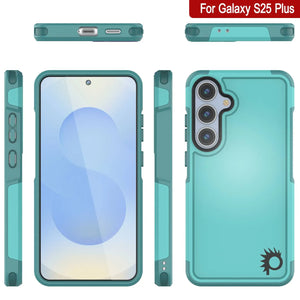 Funda PunkCase para Galaxy S25+ Plus, [Serie Spartan 2.0], transparente, resistente y duradera [azul claro]