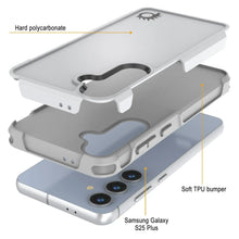 Load image into Gallery viewer, Funda PunkCase para Galaxy S25+ Plus, [Serie Spartan 2.0], transparente, resistente y duradera [blanca]
