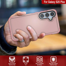Cargar imagen en el visor de la galería, Funda PunkCase para Galaxy S25+ Plus, [Serie Spartan 2.0], transparente, resistente y duradera [rosa]
