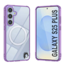 Cargar imagen en el visor de la galería, Estuche de carga inalámbrica magnética para Galaxy S25 Plus [Serie de acrílico transparente] [Antideslizante] Para Galaxy S25 Plus [Morado]
