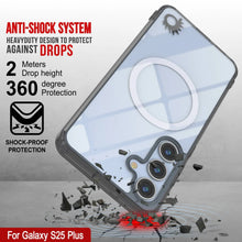Cargar imagen en el visor de la galería, Estuche de carga inalámbrica magnético para Galaxy S25 Plus [Serie de acrílico transparente] [Antideslizante] Para Galaxy S25 Plus [Negro]
