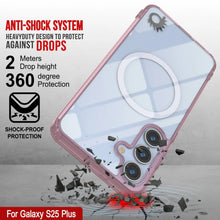 Cargar imagen en el visor de la galería, Estuche de carga inalámbrica magnética para Galaxy S25 Plus [Serie de acrílico transparente] [Antideslizante] Para Galaxy S25 Plus [Rosa]
