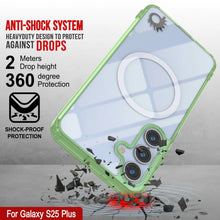 Cargar imagen en el visor de la galería, Estuche de carga inalámbrica magnética para Galaxy S25 Plus [Serie de acrílico transparente] [Antideslizante] Para Galaxy S25 Plus [Verde]
