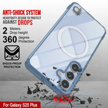 Cargar imagen en el visor de la galería, Estuche de carga inalámbrica magnética para Galaxy S25 Plus [Serie de acrílico transparente] [Antideslizante] Para Galaxy S25 Plus [Azul marino]
