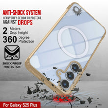 Cargar imagen en el visor de la galería, Estuche de carga inalámbrica magnético para Galaxy S25 Plus [Serie de acrílico transparente] [Antideslizante] Para Galaxy S25 Plus [Dorado]
