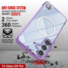 Cargar imagen en el visor de la galería, Estuche de carga inalámbrica magnética para Galaxy S25 Plus [Serie de acrílico transparente] [Antideslizante] Para Galaxy S25 Plus [Morado]
