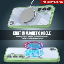 Cargar imagen en el visor de la galería, Estuche de carga inalámbrica magnética para Galaxy S25 Plus [Serie de acrílico transparente] [Antideslizante] Para Galaxy S25 Plus [Verde]
