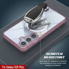Cargar imagen en el visor de la galería, Estuche de carga inalámbrica magnética para Galaxy S25 Plus [Serie de acrílico transparente] [Antideslizante] Para Galaxy S25 Plus [Rosa]
