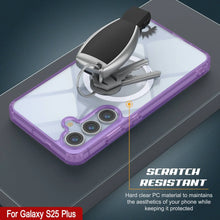Cargar imagen en el visor de la galería, Estuche de carga inalámbrica magnética para Galaxy S25 Plus [Serie de acrílico transparente] [Antideslizante] Para Galaxy S25 Plus [Morado]

