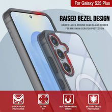 Cargar imagen en el visor de la galería, Estuche de carga inalámbrica magnético para Galaxy S25 Plus [Serie de acrílico transparente] [Antideslizante] Para Galaxy S25 Plus [Negro]
