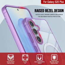 Cargar imagen en el visor de la galería, Estuche de carga inalámbrica magnética para Galaxy S25 Plus [Serie de acrílico transparente] [Antideslizante] Para Galaxy S25 Plus [Morado]
