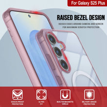 Cargar imagen en el visor de la galería, Estuche de carga inalámbrica magnética para Galaxy S25 Plus [Serie de acrílico transparente] [Antideslizante] Para Galaxy S25 Plus [Rosa]
