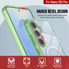 Cargar imagen en el visor de la galería, Estuche de carga inalámbrica magnética para Galaxy S25 Plus [Serie de acrílico transparente] [Antideslizante] Para Galaxy S25 Plus [Verde]

