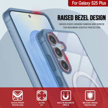 Cargar imagen en el visor de la galería, Estuche de carga inalámbrica magnética para Galaxy S25 Plus [Serie de acrílico transparente] [Antideslizante] Para Galaxy S25 Plus [Azul marino]
