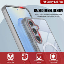 Cargar imagen en el visor de la galería, Estuche de carga inalámbrica magnético para Galaxy S25 Plus [Serie de acrílico transparente] [Antideslizante] Para Galaxy S25 Plus [Plata]
