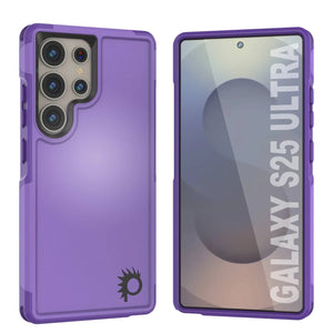 Funda PunkCase para Galaxy S25 Ultra, [Serie Spartan 2.0], transparente, resistente y duradera [morada]