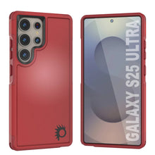 Cargar imagen en el visor de la galería, Funda PunkCase para Galaxy S25 Ultra, [Serie Spartan 2.0], transparente, resistente y duradera [roja]
