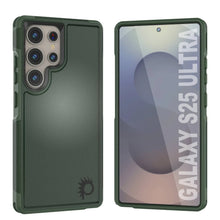 Cargar imagen en el visor de la galería, Funda PunkCase para Galaxy S25 Ultra, [Serie Spartan 2.0], transparente, resistente y duradera [verde oscuro]
