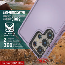 Cargar imagen en el visor de la galería, Funda PunkCase para Galaxy S25 Ultra, [Serie Spartan 2.0], transparente, resistente y duradera [lila]
