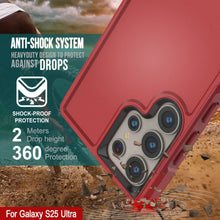 Cargar imagen en el visor de la galería, Funda PunkCase para Galaxy S25 Ultra, [Serie Spartan 2.0], transparente, resistente y duradera [roja]
