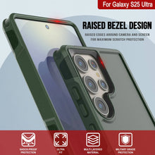 Cargar imagen en el visor de la galería, Funda PunkCase para Galaxy S25 Ultra, [Serie Spartan 2.0], transparente, resistente y duradera [verde oscuro]
