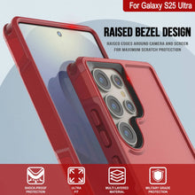Cargar imagen en el visor de la galería, Funda PunkCase para Galaxy S25 Ultra, [Serie Spartan 2.0], transparente, resistente y duradera [roja]
