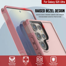 Cargar imagen en el visor de la galería, Funda PunkCase para Galaxy S25 Ultra, [Serie Spartan 2.0], transparente, resistente y duradera [rosa]
