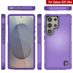 Funda PunkCase para Galaxy S25 Ultra, [Serie Spartan 2.0], transparente, resistente y duradera [morada]