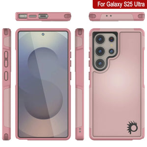 Funda PunkCase para Galaxy S25 Ultra, [Serie Spartan 2.0], transparente, resistente y duradera [rosa]