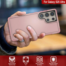 Cargar imagen en el visor de la galería, Funda PunkCase para Galaxy S25 Ultra, [Serie Spartan 2.0], transparente, resistente y duradera [rosa]
