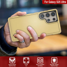 Cargar imagen en el visor de la galería, Funda PunkCase para Galaxy S25 Ultra, [Serie Spartan 2.0], transparente, resistente y duradera [amarilla]
