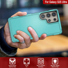 Cargar imagen en el visor de la galería, Funda PunkCase para Galaxy S25 Ultra, [Serie Spartan 2.0], transparente, resistente y duradera [azul claro]
