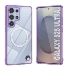 Cargar imagen en el visor de la galería, Estuche de carga inalámbrica magnético para Galaxy S25 Ultra [Serie de acrílico transparente] [Antideslizante] Para Galaxy S25 Ultra [Morado]
