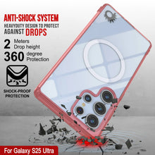 Cargar imagen en el visor de la galería, Estuche de carga inalámbrica magnético para Galaxy S25 Ultra [Serie de acrílico transparente] [Antideslizante] Para Galaxy S25 Ultra [Rojo]
