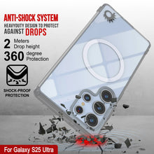 Cargar imagen en el visor de la galería, Estuche de carga inalámbrica magnético para Galaxy S25 Ultra [Serie de acrílico transparente] [Antideslizante] Para Galaxy S25 Ultra [Plata]
