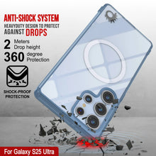 Cargar imagen en el visor de la galería, Estuche de carga inalámbrica magnético para Galaxy S25 Ultra [Serie de acrílico transparente] [Antideslizante] Para Galaxy S25 Ultra [Azul marino]
