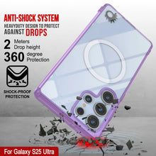 Cargar imagen en el visor de la galería, Estuche de carga inalámbrica magnético para Galaxy S25 Ultra [Serie de acrílico transparente] [Antideslizante] Para Galaxy S25 Ultra [Morado]
